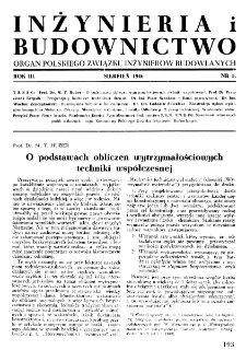 Inżynieria i Budownictwo : organ Związku Polskich Inżynierów Budowlanych R. III nr. 5 (1946)