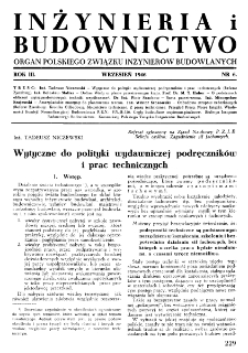 Inżynieria i Budownictwo : organ Związku Polskich Inżynierów Budowlanych R. III nr. 6 (1946)