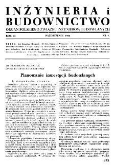Inżynieria i Budownictwo : organ Związku Polskich Inżynierów Budowlanych R. III nr. 7 (1946)