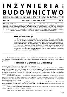 Inżynieria i Budownictwo : organ Związku Polskich Inżynierów Budowlanych R. III nr. 8 (1946)