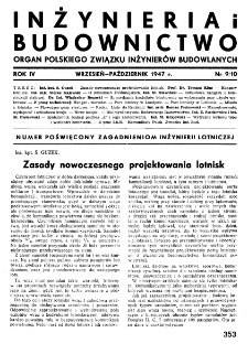 Inżynieria i Budownictwo : organ Związku Polskich Inżynierów Budowlanych R. IV nr. 9-10 (1947)