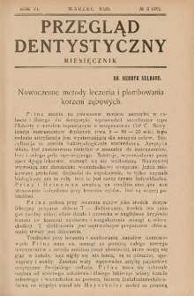 Przegląd Dentystyczny 1926, R. VI, nr 3 (39)
