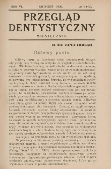 Przegląd Dentystyczny R. VI (1926) nr 4 (40)