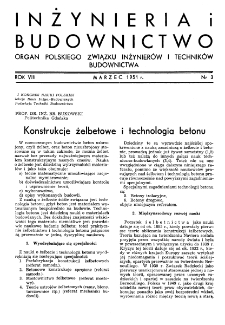 Inżynieria i Budownictwo : organ Związku Polskich Inżynierów Budowlanych R. VIII nr. 3 (1951)