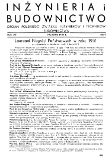 Inżynieria i Budownictwo : organ Związku Polskich Inżynierów Budowlanych R. VIII nr. 9 (1951)