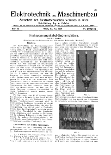 Elektrotechnik und Maschinenbau Jg. 54 H. 19 (1936)