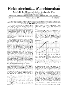 Elektrotechnik und Maschinenbau Jg. 54 H. 31 (1936)