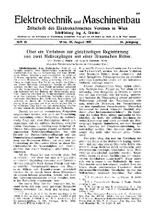 Elektrotechnik und Maschinenbau Jg. 54 H. 35 (1936)