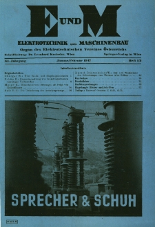 Elektrotechnik und Maschinenbau Jg. 64 H. 1-2 (1947)
