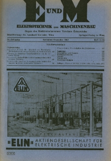 Elektrotechnik und Maschinenbau Jg. 64 H. 11-12 (1947)
