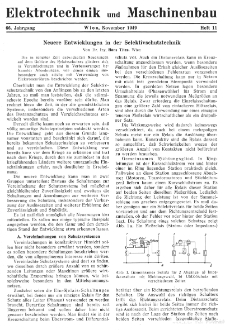Elektrotechnik und Maschinenbau Jg. 66 H. 11 (1949)
