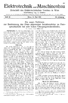 Elektrotechnik und Maschinenbau Jg. 52 H. 19 (1934)