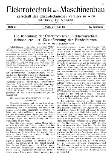 Elektrotechnik und Maschinenbau Jg. 52 H. 21 (1934)