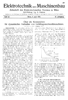 Elektrotechnik und Maschinenbau Jg. 52 H. 22 (1934)