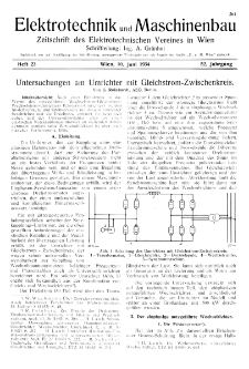 Elektrotechnik und Maschinenbau Jg. 52 H. 23 (1934)