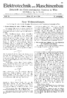 Elektrotechnik und Maschinenbau Jg. 52 H. 24 (1934)