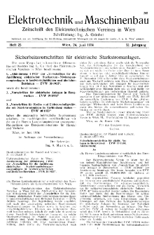 Elektrotechnik und Maschinenbau Jg. 52 H. 25 (1934)