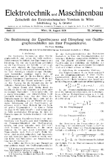 Elektrotechnik und Maschinenbau Jg. 52 H. 33 (1934)