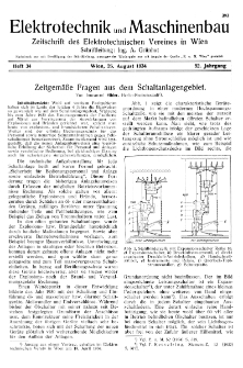 Elektrotechnik und Maschinenbau Jg. 52 H. 34 (1934)