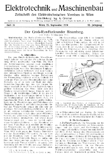 Elektrotechnik und Maschinenbau Jg. 52 H. 38 (1934)