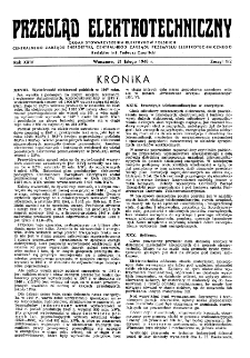 Przegląd Elektrotechniczny : organ Stowarzyszenia Elektrotechników Polskich R. XXIV z. 1/2 (1948)