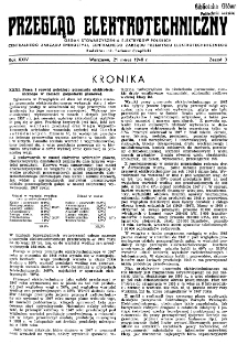 Przegląd Elektrotechniczny : organ Stowarzyszenia Elektrotechników Polskich R. XXIV z. 3 (1948)