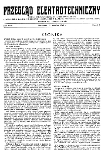 Przegląd Elektrotechniczny : organ Stowarzyszenia Elektrotechników Polskich R. XXIV z. 9 (1948)