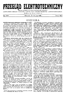 Przegląd Elektrotechniczny : organ Stowarzyszenia Elektrotechników Polskich R. XXIV z. 10/11 (1948)