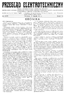 Przegląd Elektrotechniczny : organ Stowarzyszenia Elektrotechników Polskich R. XXVII z. 7/8 (1951)