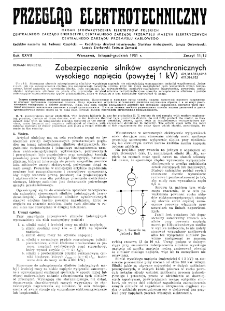 Przegląd Elektrotechniczny : organ Stowarzyszenia Elektrotechników Polskich R. XXVII z. 11/12 (1951)