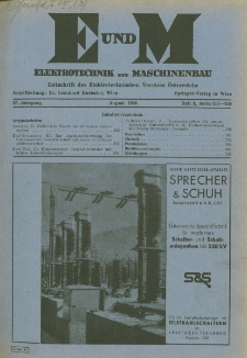 Elektrotechnik und Maschinenbau Jg. 67 H. 8 (1950)