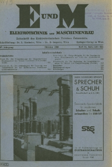 Elektrotechnik und Maschinenbau Jg. 67 H.10 (1950)