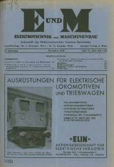 Elektrotechnik und Maschinenbau Jg. 67 H.11 (1950)