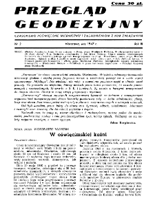 Przegląd Geodezyjny : czasopismo poświęcone miernictwu i zagadnieniom z nim związanym R. III nr. 2 (1947)