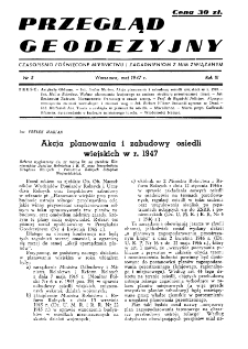 Przegląd Geodezyjny : czasopismo poświęcone miernictwu i zagadnieniom z nim związanym R. III nr. 5 (1947)