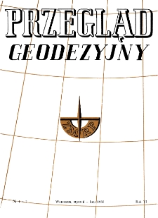 Przegląd Geodezyjny : czasopismo poświęcone miernictwu i zagadnieniom z nim związanym R. VI nr. 1-2 (1950)