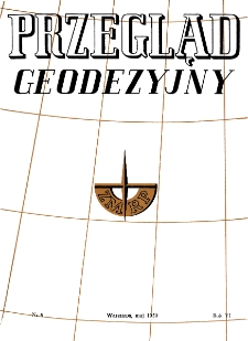 Przegląd Geodezyjny : czasopismo poświęcone miernictwu i zagadnieniom z nim związanym R. VI nr. 5 (1950)