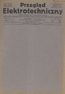 Przegląd Elektrotechniczny : organ Stowarzyszenia Elektrotechników Polskich R. XXVI z. 7-8 (1950)