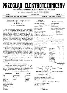 Przegląd Elektrotechniczny : organ Stowarzyszenia Elektrotechników Polskich R. IX z. 3 (1927)