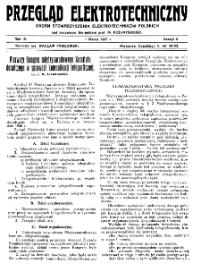 Przegląd Elektrotechniczny : organ Stowarzyszenia Elektrotechników Polskich R. IX z. 5 (1927)