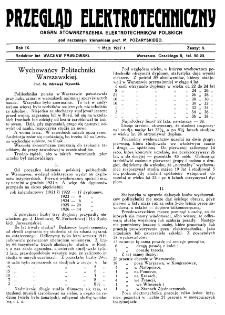 Przegląd Elektrotechniczny : organ Stowarzyszenia Elektrotechników Polskich R. IX z. 9 (1927)