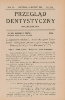 Przegląd Dentystyczny 1924, R. IV, nr 6 (24)