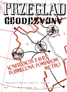 Przegląd Geodezyjny : czasopismo poświęcone miernictwu i zagadnieniom z nim związanym R. VIII nr. 9 (1952)