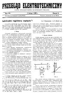 Przegląd Elektrotechniczny : organ Stowarzyszenia Elektrotechników Polskich R. XX z. 3 (1938)