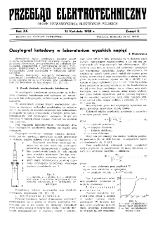 Przegląd Elektrotechniczny : organ Stowarzyszenia Elektrotechników Polskich R. XX z. 8 (1938)
