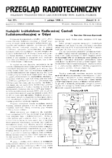 Przegląd Radiotechniczny: ogłaszany staraniem Sekcji Radiotechnicznej Stow. Elektr. Polskich R. XVI z. 3-4 (1938)