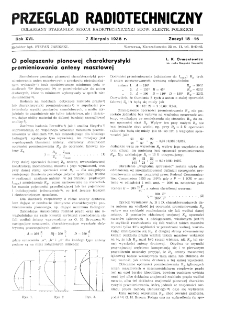 Przegląd Radiotechniczny: ogłaszany staraniem Sekcji Radiotechnicznej Stow. Elektr. Polskich R. XVI z. 15-16 (1938)