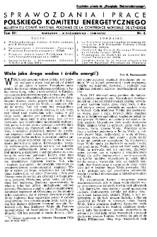 Sprawozdania i Prace Polskiego Komitetu Energetycznego T. XII nr 4 (1938)