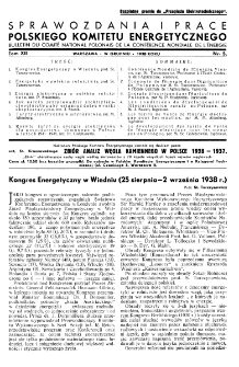 Sprawozdania i Prace Polskiego Komitetu Energetycznego T. XII nr 5 (1938)