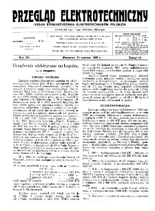 Przegląd Elektrotechniczny : organ Stowarzyszenia Elektrotechników Polskich R. VIII z. 12 (1926)
